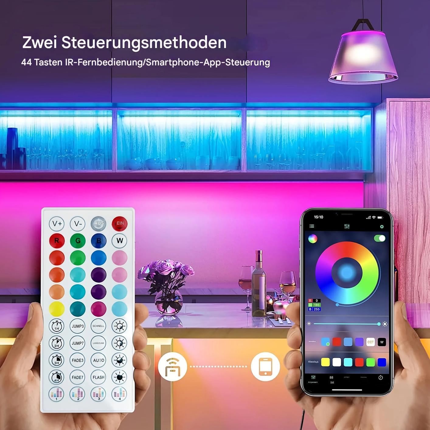 RGB Streifen mit Fernbedienung