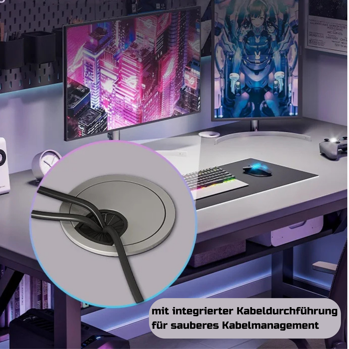 StellarLuma Pro Gaming-Schreibtisch – BrightBlack
