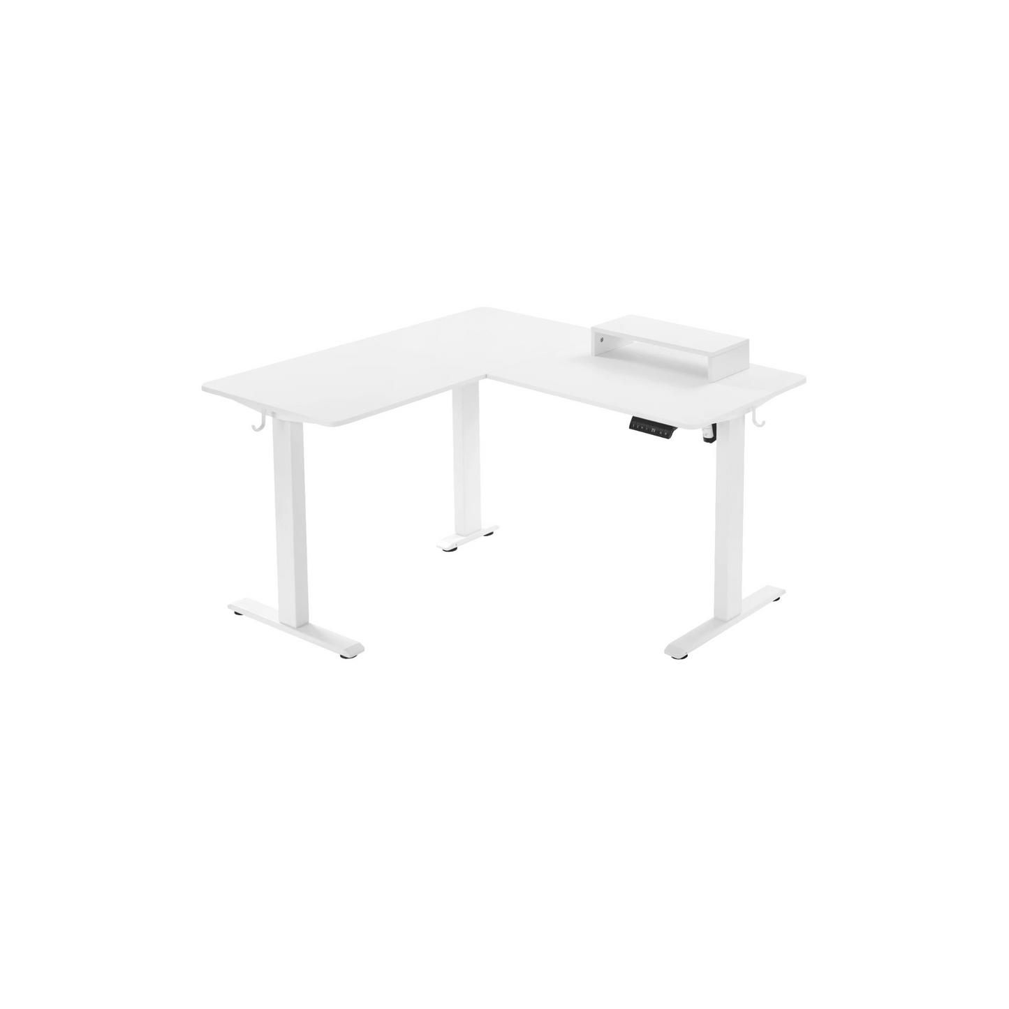 StellarLuma Gaming Table L-Form All White Edition