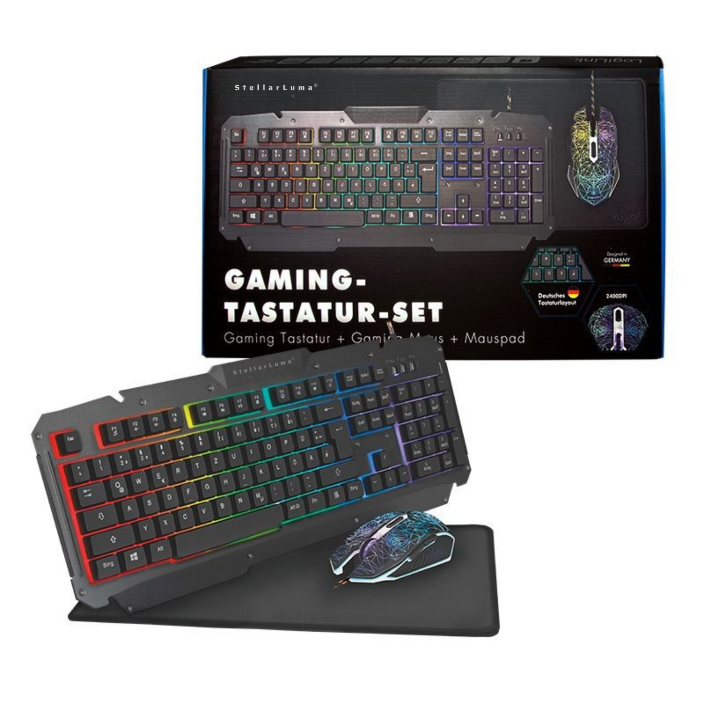 StellarLuma Gaming Maus & Tastatur Set